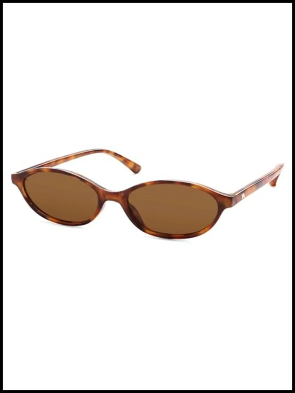 Polarized Retro Oval Sunglasses Narrow Cat Eye Y2K 90s Style UV Protection